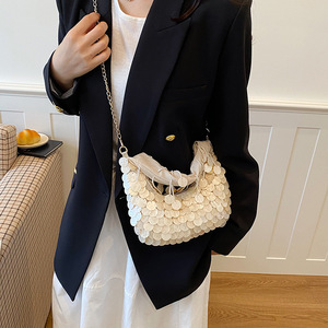 Custom Layered Shell Beaded Party Design Glamorous <b>Sparkly</b> Party <b>Mini</b> Hobo Prom Bag Glam Night Out Wedding Essential Purse - Product Image 4