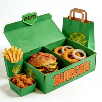 Pochettes à Burritos Mexicains Jetables Biodégradables Écologiques pour Fast-Food, Impression Personnalisée du Logo, Carton Ondulé pour Burgers et Frites