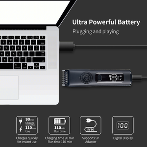 Cortapelos eléctrico recargable para hombre, cortapelos eléctrico inalámbrico LED, resistente al agua, 16 ajustes ajustables - Product Image 4