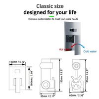 Mitigeur de douche et bain carré encastré en laiton chromé poli, intelligent, avec inverseur 2 voies, monocommande et disque céramique, populaire