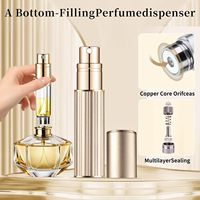 Atomizador de Perfume Portátil de Aluminio y Vidrio Cuadrado, 5ml, Botella Recargable de Viaje, con Bomba a Prueba de Fugas y Embudo