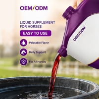 Complément alimentaire liquide pour chevaux ODM, formule en fer et multivitamines pour les soins quotidiens des équidés