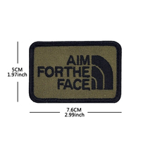 AIM FORTHER FACE Patch brodé pour vêtements, quatre couleurs, logo tactique, patch à lettres amusant, à coudre, style homme, sac à dos, chapeau, DIY