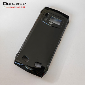 Coque de téléphone portable transparente en silicone souple antichoc de 1.5mm d'épaisseur à 4 coins pour <span class=keywords><strong>Doogee</strong></span> Smini étuis noirs - Product Image 1