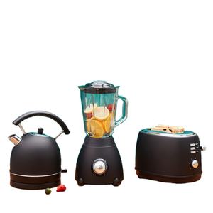 Electric Kitchen Appliances Set Unique Rose <strong>Gold</strong> 3 Piece Retro Style 1.7L Kettle &amp; 2 Slice <strong>Toaster</strong> &amp; 1.5L Blender Set - Product Image 1