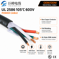 UL2586 10AWG 4 conducteurs 105 ℃   Câble d'alimentation flexible 600 V, multiconducteurs, certifié UL