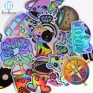 Leveren Gepersonaliseerde Ontwerp Gestanst Vinyl Sticker Autoruit Waterdichte Hologram Sticker