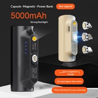 Mini Banco de Energía Portátil en Forma de Cápsula de 5000 mAh, 3 en 1, con Enchufe Integrado, Cargador Portátil de Emergencia para Teléfono Móvil y Regalo Promocional