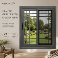 Fenêtres en aluminium sur mesure, fenêtres à double vitrage coulissantes horizontales anti-ouragans, isolation thermique