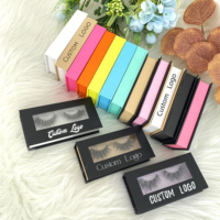 Prix de gros Marque privée Mode Faux cils Faux vison Cils complets Logo personnalisé 18mm Naturel Longue Bande de cils