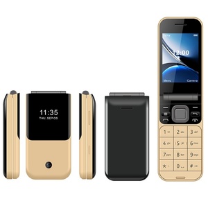 Teléfono Móvil Flip de 2.8 Pulgadas con Teclado Delgado, Teléfono Móvil Flip para Personas Mayores, 2G, 2 SIM, Pantalla LCD, GSM - Product Image 1