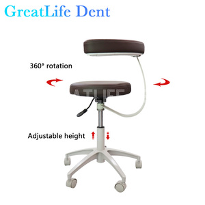 Greatlife Dent 360 °   Taburete Giratorio para Dentista con Reposabrazos, Silla de Clínica Dental con Altura Ajustable - Product Image 6