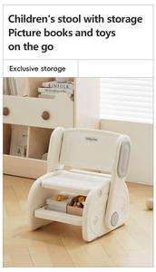 Nouveau design 2 en <span class=keywords><strong>1</strong></span> tabouret de cuisine pour tout-petits chaise pliante en plastique sans danger pour bébé repose-pieds pour enfants - Product Image 5