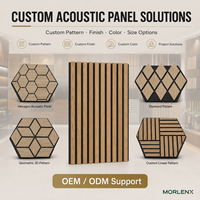 Panneau mural acoustique MORLENX en MDF à lattes, absorption acoustique, support en feutre, design européen moderne pour hôtel, bureau, villa, intérieur