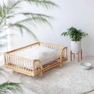 Hovicaed Luxury <span class=keywords><strong>CAT</strong></span> Pet Dog bed made natural de alta calidad muebles de madera de ratán cama para mascotas <span class=keywords><strong>Amazon</strong></span> mejor opción - Product Image 4