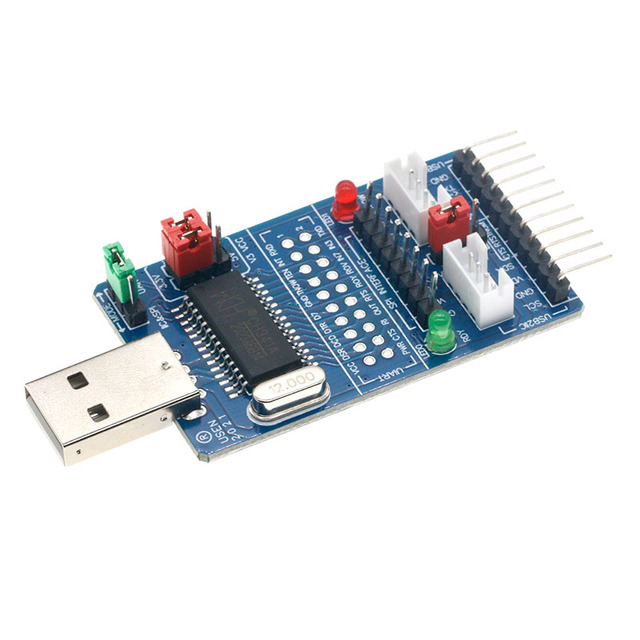 USB to SPI I2C IIC UART TTL ISP Serial Adapter Module EPP/MEM Converter for Serial Brush Debugging RS232 RS485 ICs