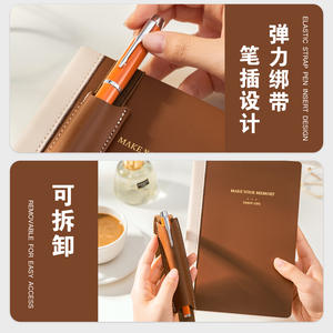 Set <span class=keywords><strong>de</strong></span> Regalo <span class=keywords><strong>de</strong></span> Cuaderno Gangtong, Agenda con Correa, Tapa Blanda, Bloc <span class=keywords><strong>de</strong></span> Notas A5, Simple, Portátil, para Oficina, Estudiantes - Product Image 3