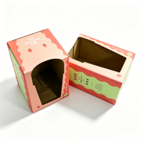 Boîtes d'emballage personnalisées en carton ondulé pour tasses parent-enfant, bouteilles à boire en silicone, tasses à café, mugs avec fenêtre transparente