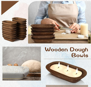 Mộc mạc bằng gỗ bột Bát Tay Chạm Khắc trang trí khay trang trại trung tâm cho bàn ăn trang trí nội thất - Product Image 2