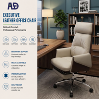Fauteuil de Direction Moderne en Cuir Robuste et Grand Format, Ergonomique à Dossier Haut, Pivotant, Contemporain pour Bureau, Salon ou Hôtel
