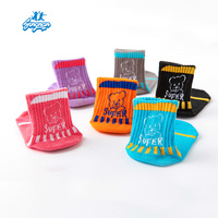Chaussettes de sport antidérapantes en polyester/coton tricoté, personnalisées, respirantes, mignonnes, colorées, à motif papillon, pour enfants, numériques, pour trampoline