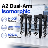 Système robotique à double bras isomorphe Foxtech Agility A2 Leader Follower pour la téléopération, l'IA embarquée, la collecte de données VLA et l'éducation