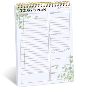To Do List <b>Notepad</b> <b>A5</b> Leather Hardcover Thermal Binding Custom Logo 80 Sheets Gift Organizer Planner - Product Image 1