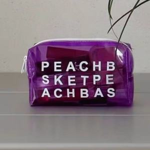 Sac cosmétique lettre étanche en PVC grande capacité sacs de maquillage à la mode sac de rangement cosmétique de beauté personnalisé pour les femmes voyage - Product Image 1