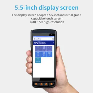 Terminal de impresión portátil de 5,5 pulgadas 4G WiFi 58mm impresora térmica de recibos PDA resistente