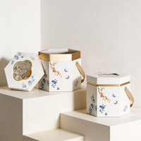 Boîte cadeau en carton rigide de luxe à fermeture magnétique, design créatif personnalisé, multi-couches, avec poignée