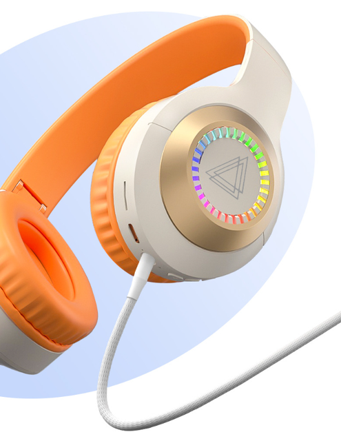 40mm Speaker Driver Type-c Charging Wired 3.5mm Jack Wireless BT5.3 Sports Gaming Headband Headphones M10 Kids Headphone