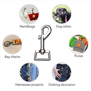 समुद्री स्टेनलेस स्टील कारबिनर स्विवेल स्नैक हुक कुंजी रिंग कुत्ते के लिए उपयोग - Product Image 3