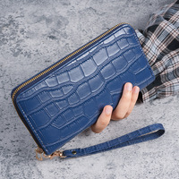 Harga Pabrik Dompet Wanita Baru Motif Kulit Buaya Tas Kartu Clutch Multifungsi Dompet Koin Resleting