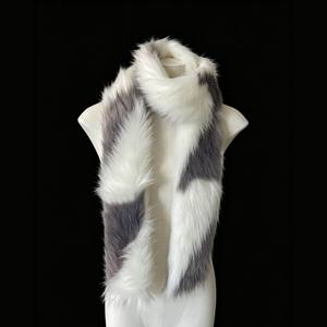 Écharpe longue tricotée chaude en fausse <span class=keywords><strong>fourrure</strong></span> pour femme, idéale pour les fêtes d'hiver, avec logo personnalisé, de notre usine avec 17 ans d'expérience - Product Image 3