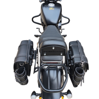 Kit d'accessoires moto noir amélioré TORST QJMOTOR Flash 350 : barres anti-chute, dossier arrière et porte-bagages