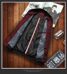 Giacche da Baseball <span class=keywords><strong>Bomber</strong></span> taglie forti da uomo con etichetta privata personalizzata - Product Image 3