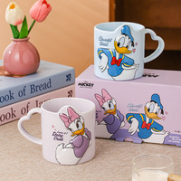 Ensemble de 2 tasses en céramique 3D Mickey Minnie, tasses à café de dessin animé pour couple, tasse à eau pour la maison ou le bureau, cadeau créatif pour les amoureux