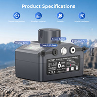 EP-SK0115S 21.6V 6Ah Alimentation portable pour Starlink Mini Mini X 129.6Wh avec affichage intelligent USB C PD 65W