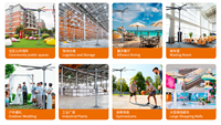 Ventilateur HVLS sur pied intelligent 2HP avec pales en alliage d'aluminium pour grands espaces ouverts et places publiques