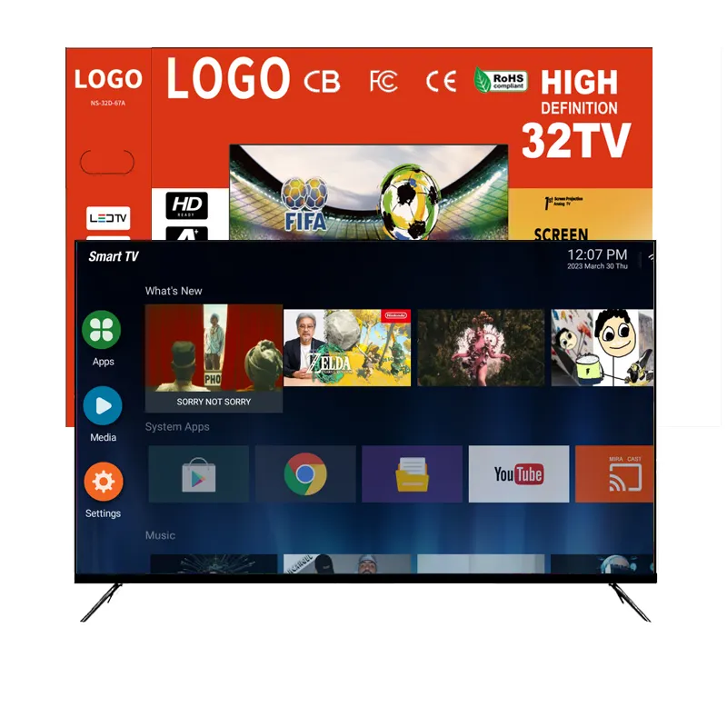 UHD tv pintar 65 "70" 75 "85" inci 3D TV pintar LED/OEM/ODM TV oled LED televisi produsen televisi led 4k