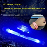 Accessoires de concert : Bracelets lumineux tissés à LED personnalisés ; Cadeaux pour les fans : Bracelets lumineux