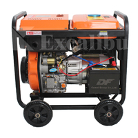 OEM Dijual Alternator Tembaga 100% Tipe Terbuka 7KW 7,5 KW 7KVA Portabe Lediesel Generator