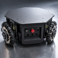 Sasis Robot Roda Mecanum Omnidirectional Cerdas, Platform Mobile Otonom AMR untuk Kendaraan Pengiriman Logistik Gudang