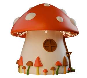 商業的な等身大のキノコの装飾像樹脂ガラス繊維工芸品彫刻屋外景観ライトマッシュルームルーム - Product Image 3