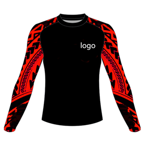 Fournisseur d'usine : Rashguard pour hommes à impression personnalisée, T-shirt de compression, Rashguard pour hommes sous marque privée, Hauts Rashguard pour hommes, Vêtements de sport respirants à séchage rapide - Product Image 3