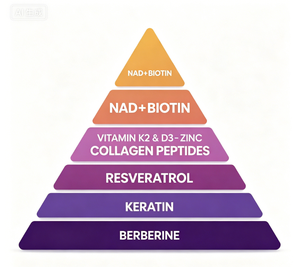 NAD+ เรสเวอราทรอล เบอร์เบอรีน ไบโอติน แอนตี้เอจจิ้ง คอลลาเจน เคราติน ซิงค์ <span class=keywords><strong>วิตามิน</strong></span> K2 D3 <span class=keywords><strong>วิตามิน</strong></span>สำหรับผู้ใหญ่ชนิดกัมมี่ <span class=keywords><strong>บำรุง</strong></span><span class=keywords><strong>ผม</strong></span> ผิว เล็บ ข้อต่อ - Product Image 3