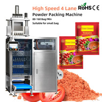 Machine d'emballage de poudre d'assaisonnement multi-voies haute vitesse, machine d'emballage de sachets de poudre de tomate séchée à 6 lignes