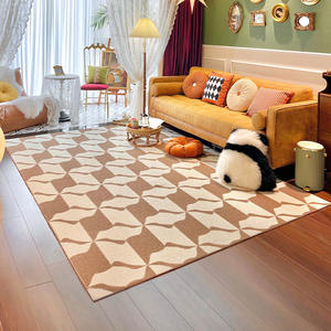 Alfombra Moderna de Lana de Lujo, Rectangular, con Patrón Geométrico, Impermeable, para Sala de Estar o Dormitorio - Product Image 1