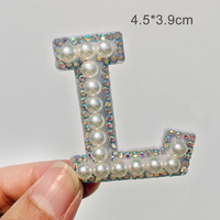 A-Z mignon perle lettre 3D strass broderie à la main fer sur bâtons Applique PVC bricolage paillettes patchs pour chapeau Sequin bricolage toile