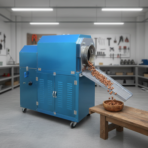 Machine à torréfier les graines <span class=keywords><strong>de</strong></span> <span class=keywords><strong>tournesol</strong></span>, équipement <span class=keywords><strong>de</strong></span> torréfaction des céréales et du soja, torréfacteur industriel automatique à gaz pour le traitement des noix - Product Image 1